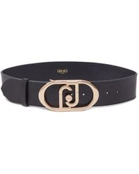 Liu Jo - Leren Riem Met Ovalen Monogram - Lyst