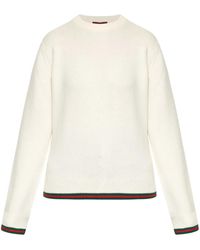 Gucci - Trui Met Web-Streep - Lyst