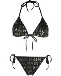 Balmain - Bikini con logo estampado - Lyst