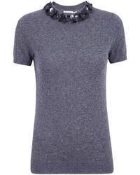 Jonathan Simkhai - Sophie Sequin-Embellished Short-Sleeve T-Shirt - Lyst