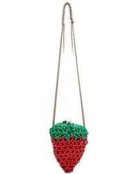 ALÉMAIS - Mini Beaded Strawberry-Shaped Belt Bag - Lyst