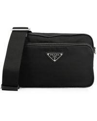 Prada - Re-Nylon Logo-Plaque Shoulder Bag - Lyst