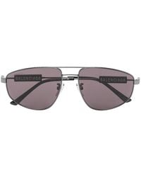 Balenciaga - Double-Bridge Pilot-Frame Sunglasses - Lyst