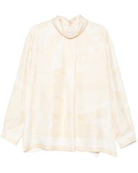 Carven - Patterned High-Neck Top - Lyst