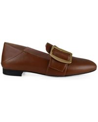 Bally - Boucle Slipper Aus Bernsteinbraunem Leder - Lyst