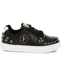 Versace - Baskets En Cuir À Détails De Clous - Lyst