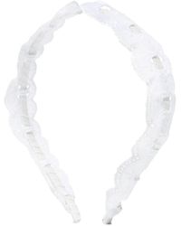 Gigi Burris Millinery Norma Lace-detail Headband - White