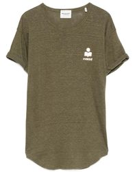 Isabel Marant - Koldia Logo-Print Slub-Texture T-Shirt - Lyst