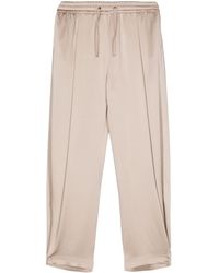 Herno - Drawstring Satin Cropped Trousers - Lyst