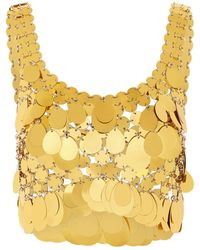 Rabanne - Sequinned Cropped Top - Lyst