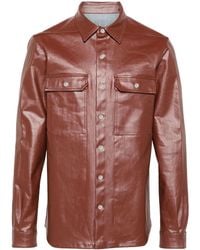 Rick Owens - Coated Denim Shirt Jacket - Lyst