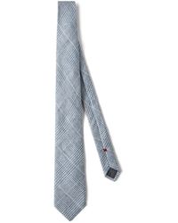 Brunello Cucinelli - Checked Linen-silk Tie - Lyst