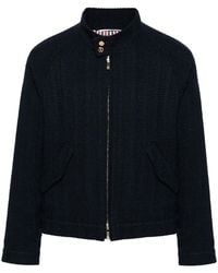 Thom Browne - Rwb-Striped Tweed Bomber Jacket - Lyst