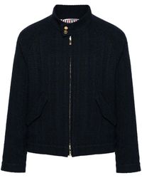 Thom Browne - Rwb-Striped Tweed Bomber Jacket - Lyst