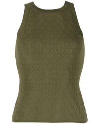MSGM - Open-knit Vest Top - Lyst