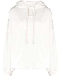 Marni - Logo-Print Cotton Hoodie - Lyst