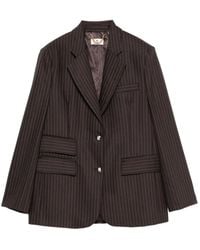 Elisabetta Franchi - Pinstripe-Pattern Notched-Lapel Blazer - Lyst