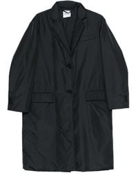 Aspesi - Manteau Boutonné À Empiècements Matelassés - Lyst