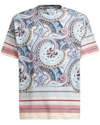 Etro - T-Shirt With Paisley Print - Lyst