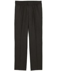 Ami Paris - Elasticated-Waist Striped Wool Trousers - Lyst