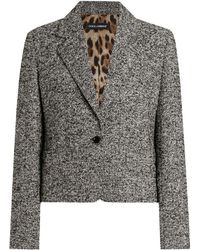 Dolce & Gabbana - Dotted Wool Blend Jacket - Lyst