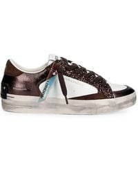 Crime London - Sk8 Deluxe Glitter-Trim Sneakers - Lyst