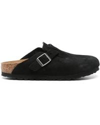 Birkenstock - Boston Suède Muiltjes - Lyst