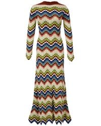 Escvdo - Bahia Chevron-Pattern Crochet Maxi Dress - Lyst