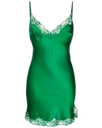 Gilda & Pearl - Emeralds In My Boudoir Silk Slip Dress - Lyst