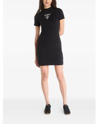 Guess - Logo-Print T-Shirt Dress - Lyst