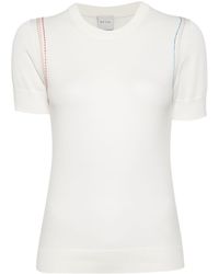 Paul Smith - Contrast-stitched Knitted Top - Lyst