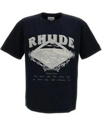 Rhude - Dakar Convoy T-Shirt Met Grafische Print - Lyst