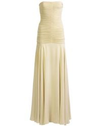 Silvia Tcherassi - Norma Ruched Strapless Maxi Dress - Lyst