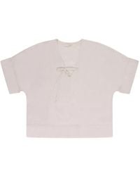 Glanshirt - Tie-Neck Blouse - Lyst