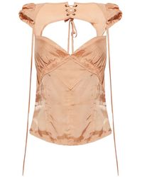 KNWLS - Beth Lace-Up Top - Lyst