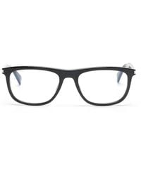 Saint Laurent - Brille Mit Eckigem Gestell - Lyst