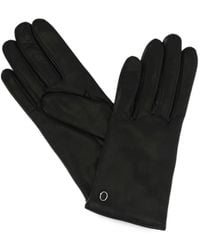 Orciani - Logo-Plaque Leather Gloves - Lyst