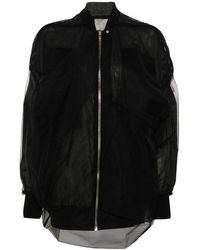 Rick Owens - Tulle-overlayed Coat - Lyst