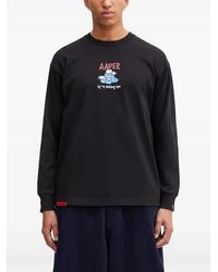 Aape By A Bathing Ape - Logo-Print Long-Sleeve T-Shirt - Lyst