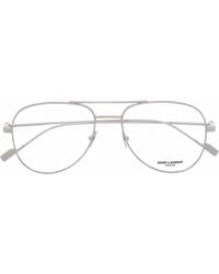 Saint Laurent - Pilot-Frame Glasses - Lyst