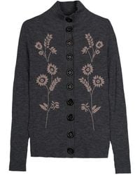 Antik Batik - Chauchau Floral-Embroidered Ribbed Cardigan - Lyst