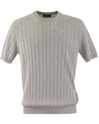 Peserico - T -Shirt in reinem Baumwoll -Crépe -Garn - Lyst
