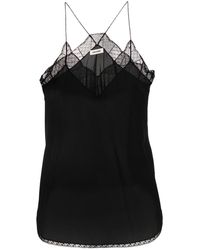 Zadig & Voltaire - Top con bordo di pizzo - Lyst