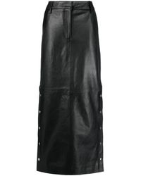 Remain - Leather Pencil Midi Skirt - Lyst