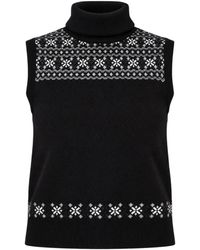 Thom Browne - Gilet A Collo Alto Con Motivo Fair Isle - Lyst