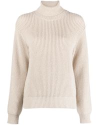 Brunello Cucinelli - Chunky-Knit Roll-Neck Jumper - Lyst