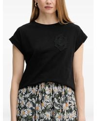 Twinset - T-Shirt Orné De Dentelle À Manches Courtes - Lyst