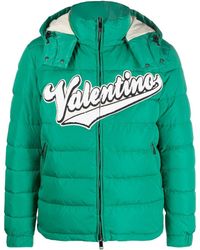Valentino - Gefütterte Jacke mit Logo-Patch - Lyst