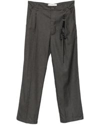 Song For The Mute - Stripe-Pattern Wide-Leg Trousers - Lyst