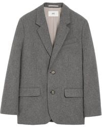 Ami Paris - Single-Breasted Wool Jacket - Lyst